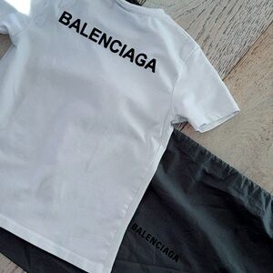Balenciaga tee t-shirt white pristine 128 = 7 / 8 kids youth see measurements